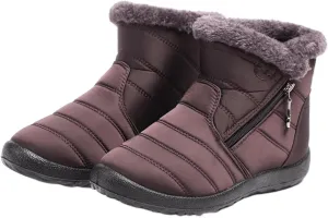 Ladmiple Winter Boots For Women Waterproof Snow Wide Width Ankle Boots Ladies Warm Fur Lined Thickening Outdoor Booties