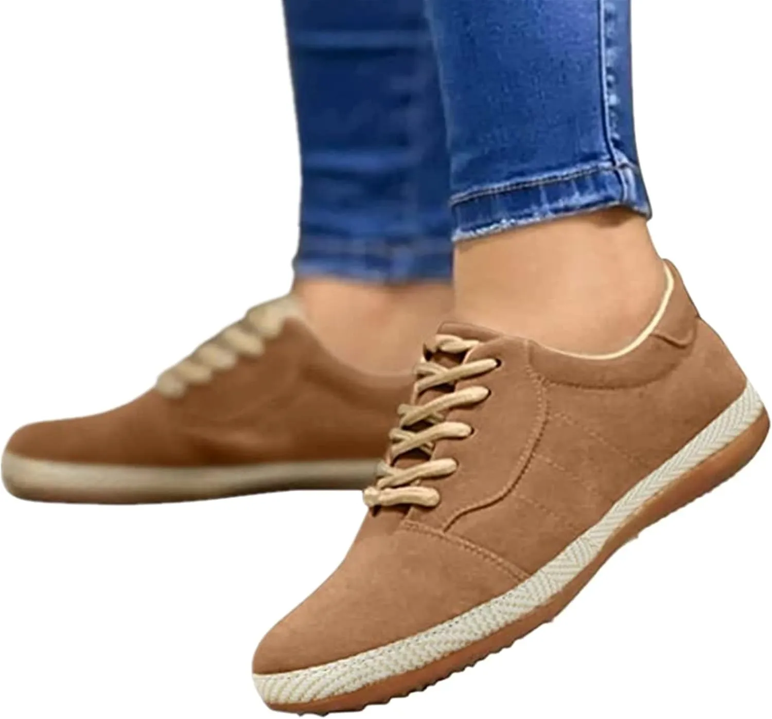 Lausiuoe Sneakers for Women Trendy 2024 Comfortable Casual Fashion Walking Canvas Shoes Classic Soft Slip On Flat Loafers