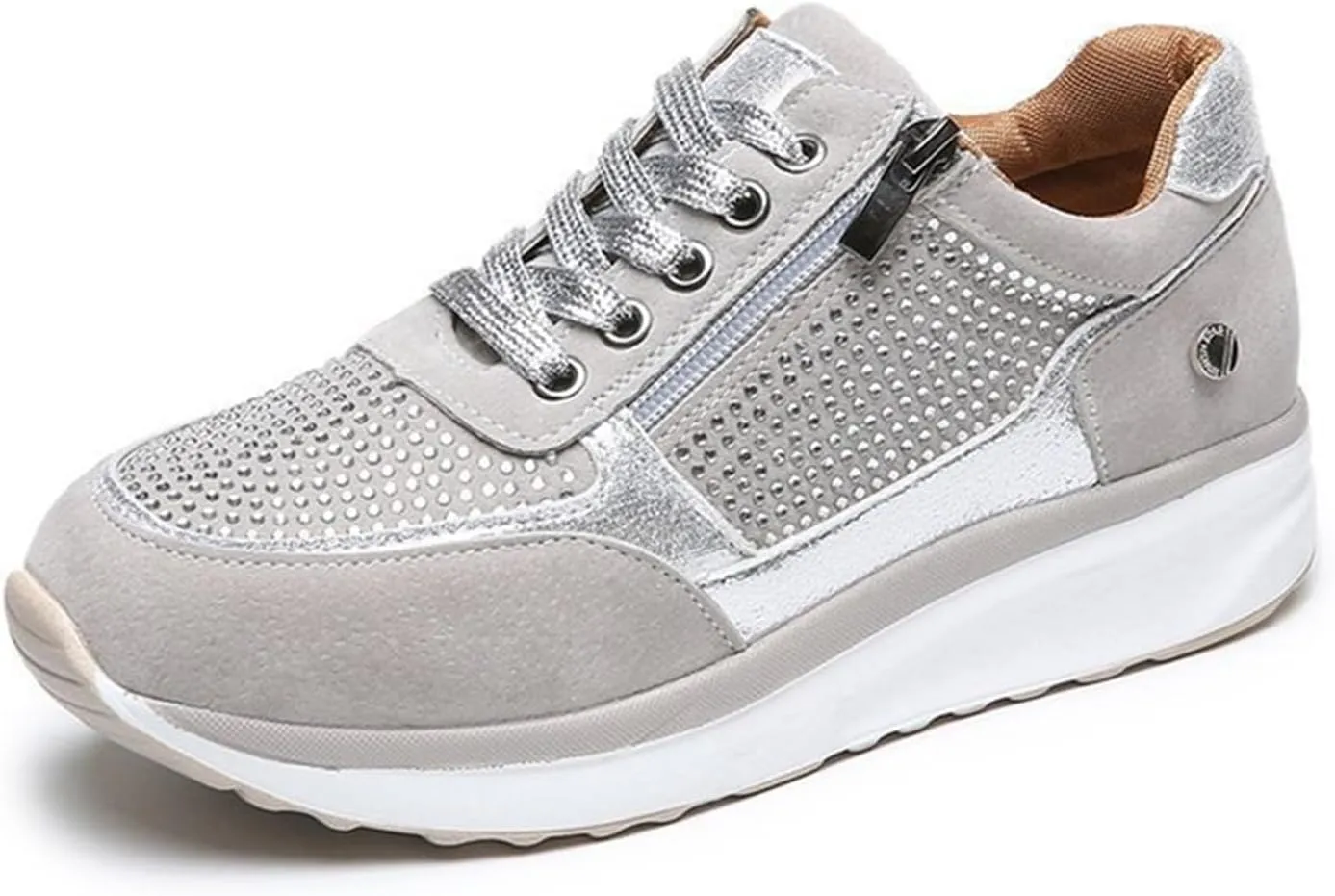 Lausiuoe Sneakers For Women Walking Shoes Comfortable Fashion Lightweight Casual Mesh Slip On Sneakers for Running Gym
