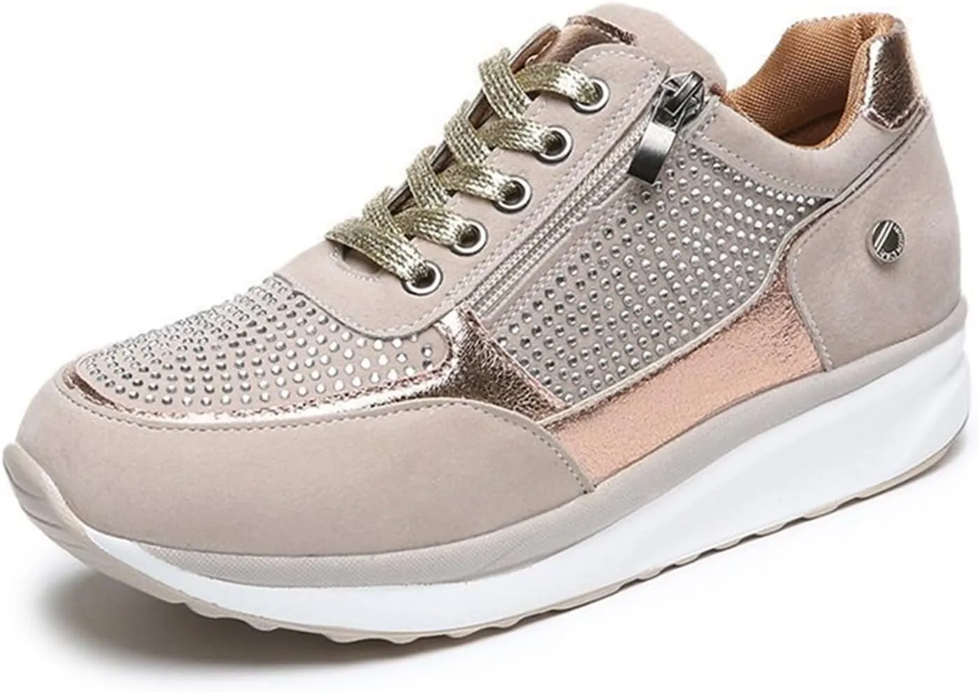 Lausiuoe Sneakers For Women Walking Shoes Comfortable Fashion Lightweight Casual Mesh Slip On Sneakers for Running Gym