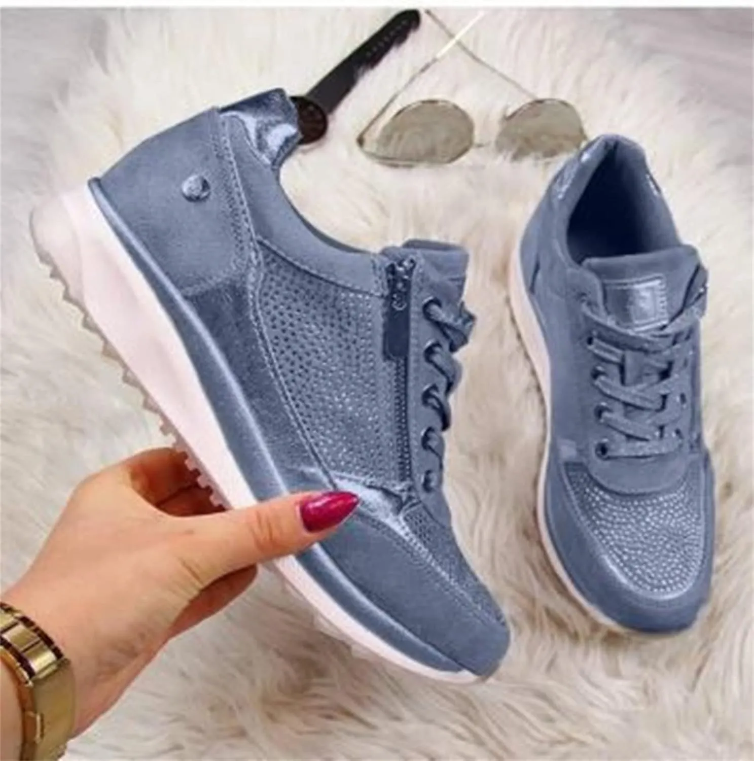 Lausiuoe Sneakers For Women Walking Shoes Comfortable Running Shoes Lightweight Tennis Shoes Non Slip Gym Workout Shoes