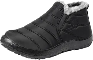 Lausiuoe Snow Boots For Women Waterproof Insulated Wide Width Warm Ankle Booties Comfortable Fur Lined Winter Shoes