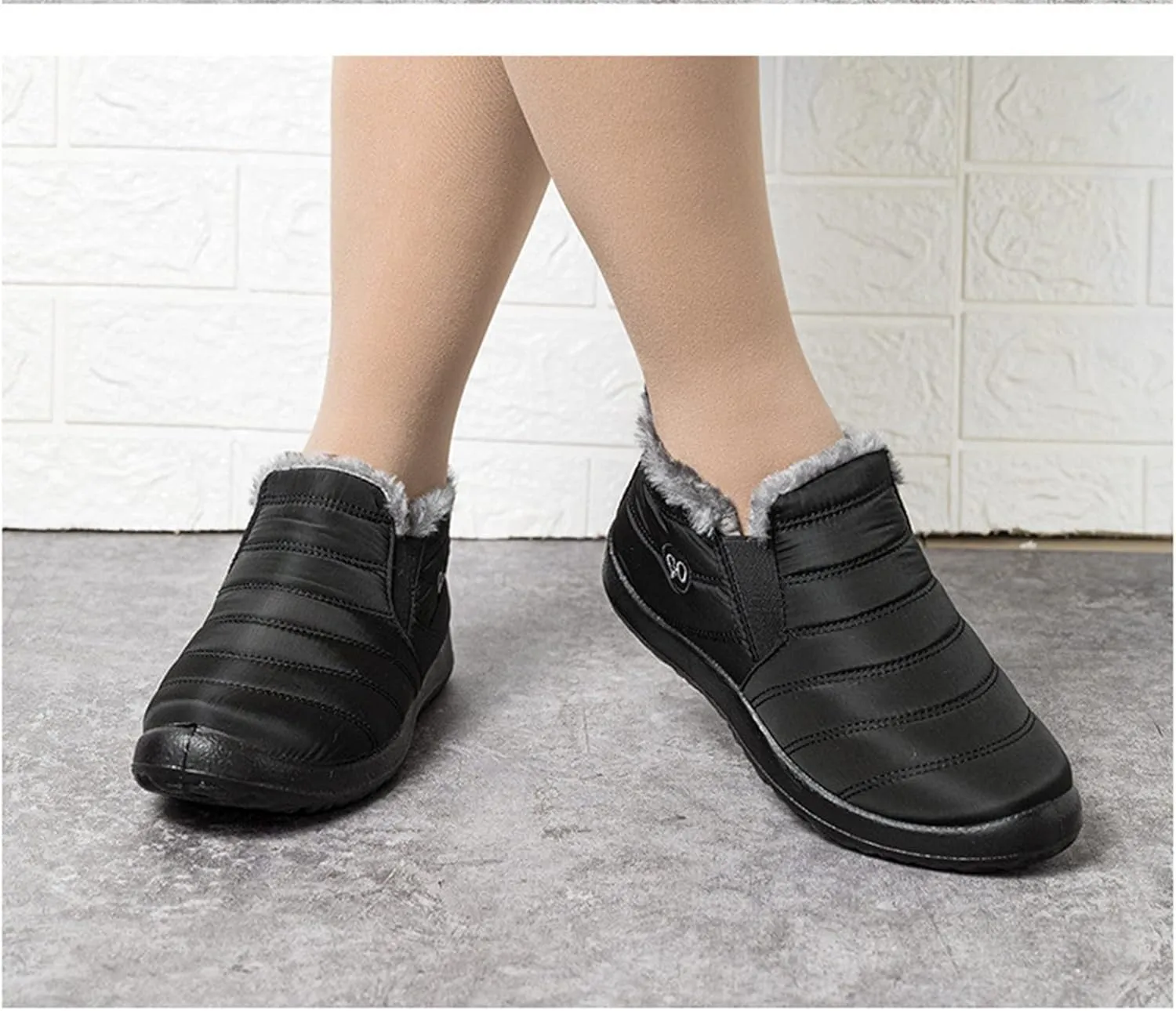 Lausiuoe Snow Boots For Women Waterproof Insulated Wide Width Warm Ankle Booties Comfortable Fur Lined Winter Shoes