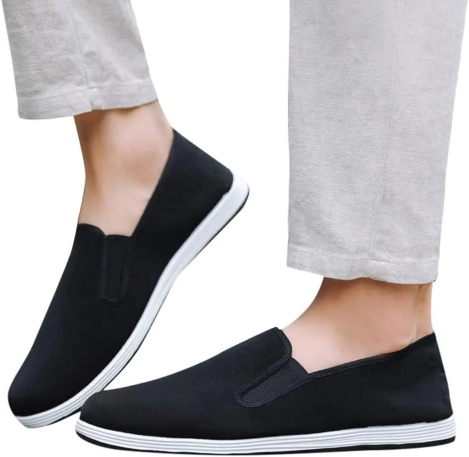 Men Boys Casual Sports Running Breathable Solid Canvas Slip-On Shoes Sneaker for Men Casual Sneaker
