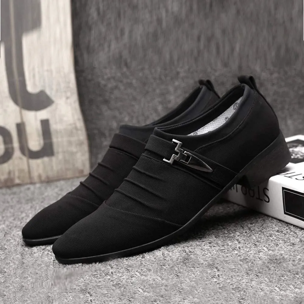 Men Casual Shoes Pointed Toe Formal Canvas Fashion Business Boots Shoes Men Casual Sneaker