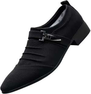 Men Casual Shoes Pointed Toe Formal Canvas Fashion Business Boots Shoes Men Casual Sneaker