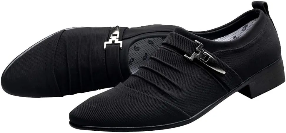 Men Casual Shoes Pointed Toe Formal Canvas Fashion Business Boots Shoes Men Casual Sneaker