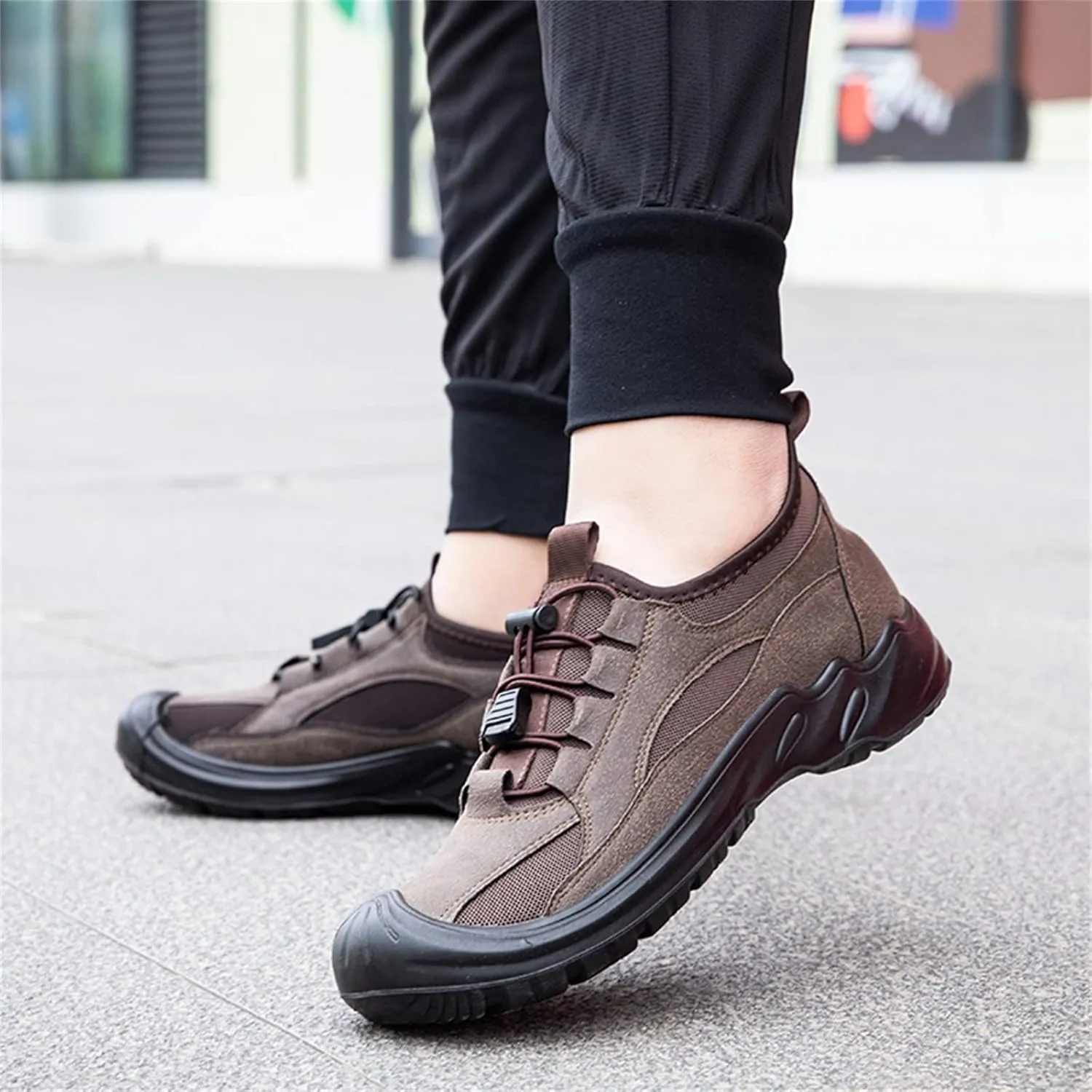 Men Fashion Solid Color Mesh Breathable Elastic Round Toe Casual Sneaker for Men Basketball Shoes
