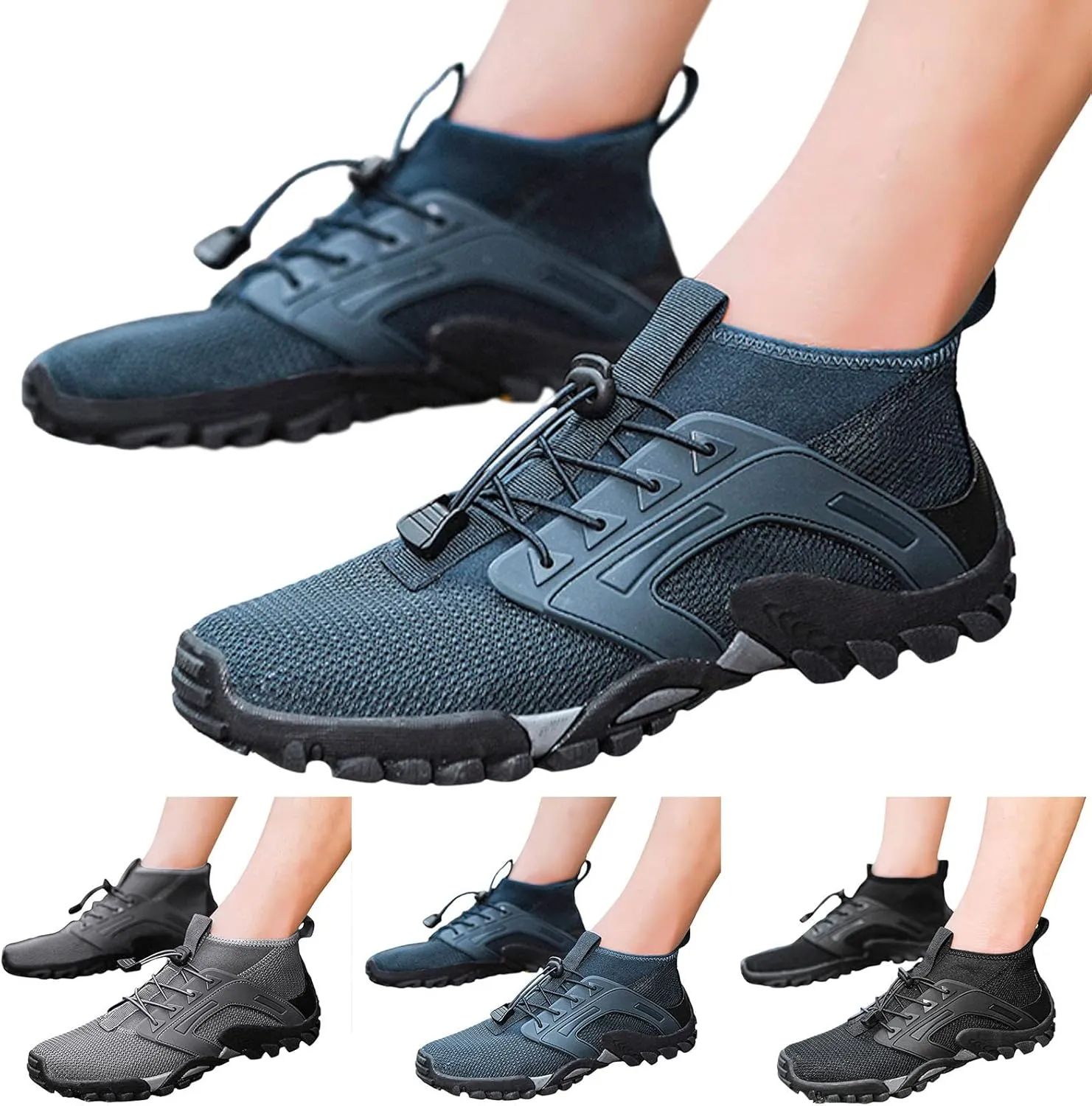 Men Sports Shoes Fashionable and Simple Solid Color New Pattern Summer Mesh Breathable Sneaker Slippers for Men