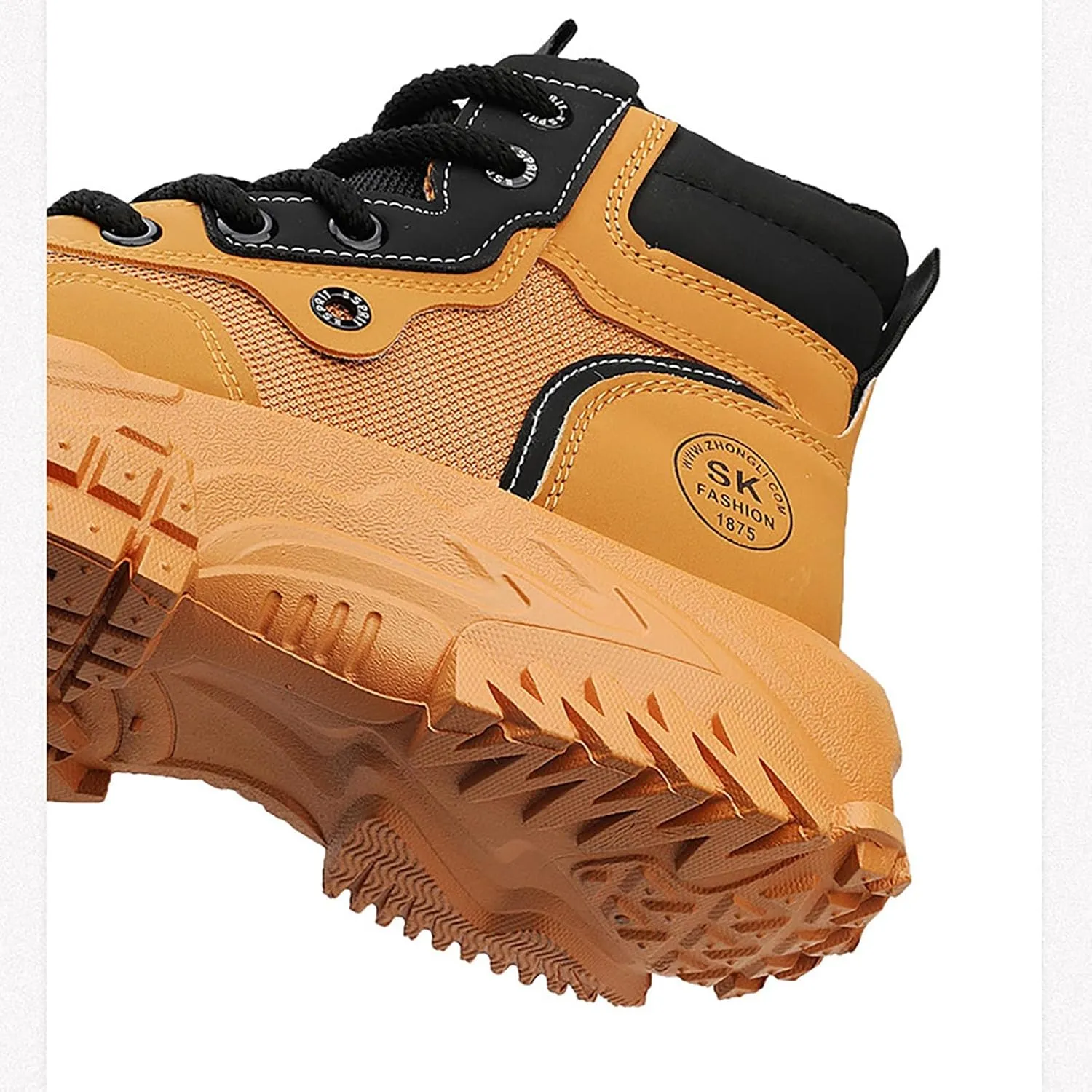 Men Work Boots Composite Toe Hiking Sneakers Ankle Ladies Women's Workout Shoes Soft Toe Platform Shoes Slip Resistant Safety Hike Grounded Footwear