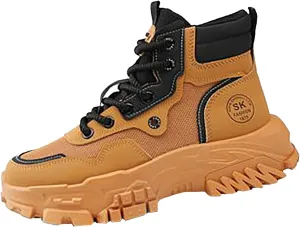 Men Work Boots Composite Toe Hiking Sneakers Ankle Ladies Women's Workout Shoes Soft Toe Platform Shoes Slip Resistant Safety Hike Grounded Footwear