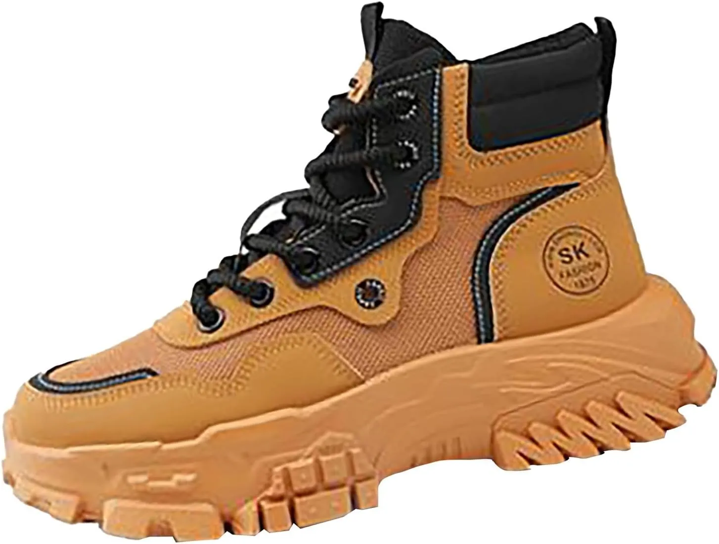 Men Work Boots Composite Toe Hiking Sneakers Ankle Ladies Women's Workout Shoes Soft Toe Platform Shoes Slip Resistant Safety Hike Grounded Footwear