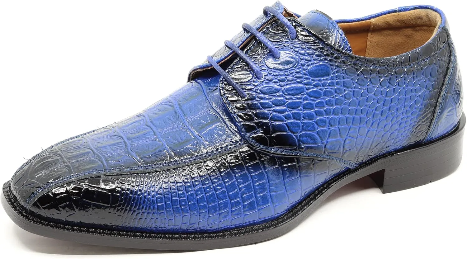 Men's Alligator Crocodile Print Oxford Fashion Lace Up Dress Shoe croco-03