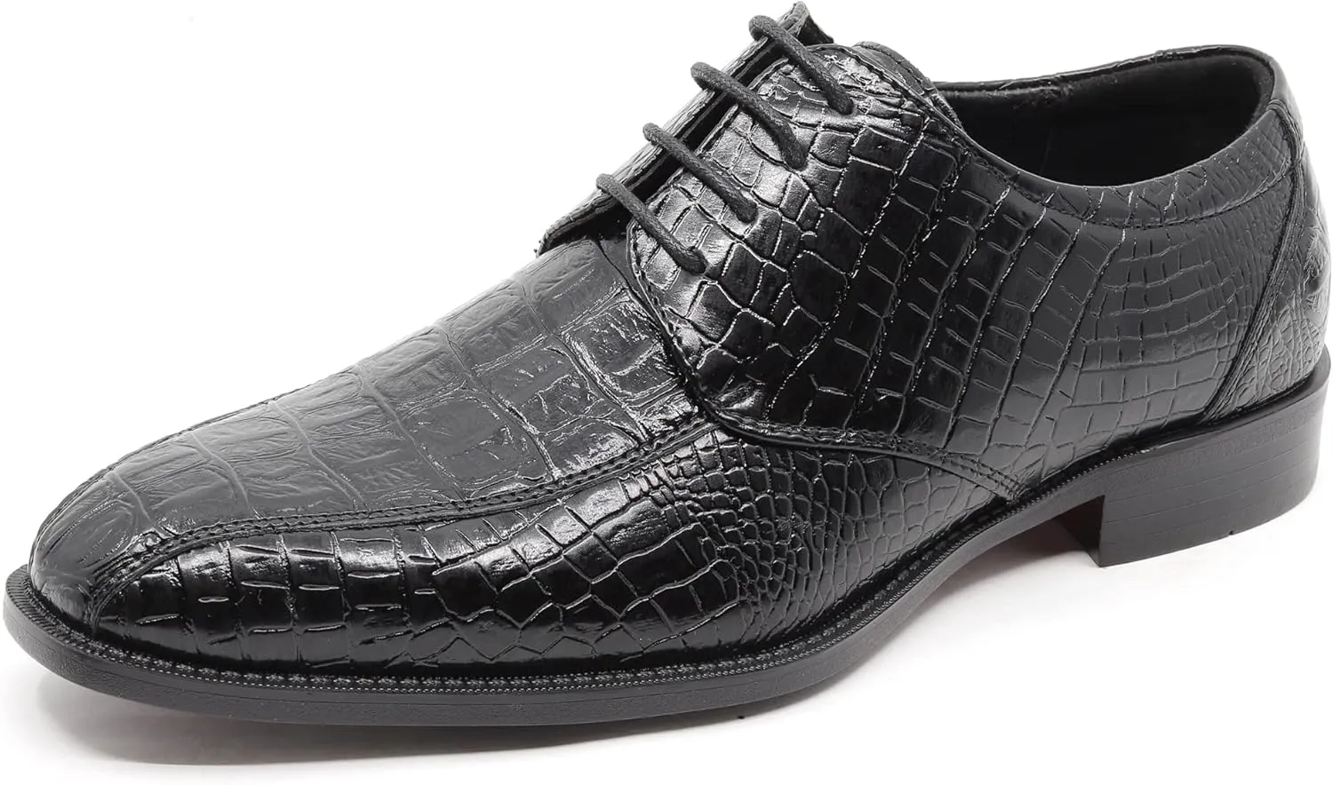 Men's Alligator Crocodile Print Oxford Fashion Lace Up Dress Shoe croco-03