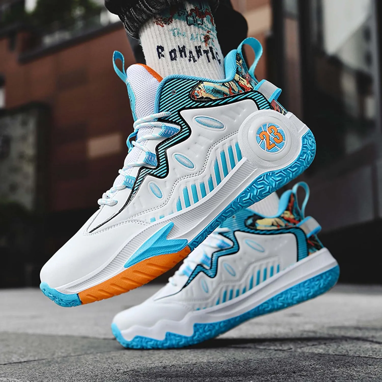 Men's and Women's Basketball Shoes, White Basketball Shoes, Comfortable, Breathable, Outdoor, Hiking, High Top, Men's Non Slip Work Shoes, Sports Shoes, Men's Casual Shoes, Tennis Shoes.