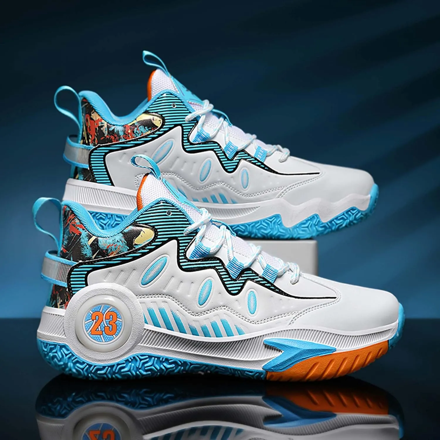 Men's and Women's Basketball Shoes, White Basketball Shoes, Comfortable, Breathable, Outdoor, Hiking, High Top, Men's Non Slip Work Shoes, Sports Shoes, Men's Casual Shoes, Tennis Shoes.