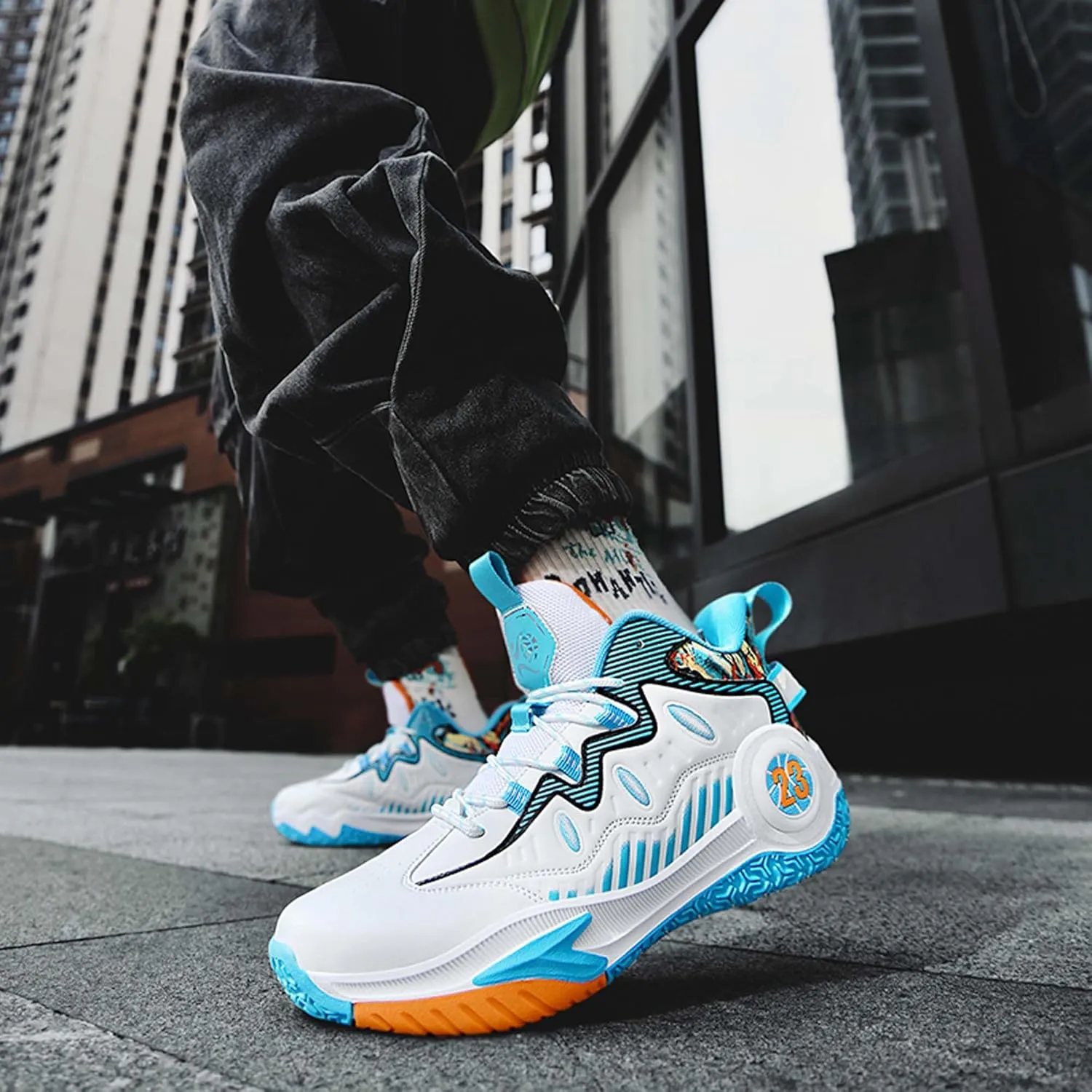 Men's and Women's Basketball Shoes, White Basketball Shoes, Comfortable, Breathable, Outdoor, Hiking, High Top, Men's Non Slip Work Shoes, Sports Shoes, Men's Casual Shoes, Tennis Shoes.