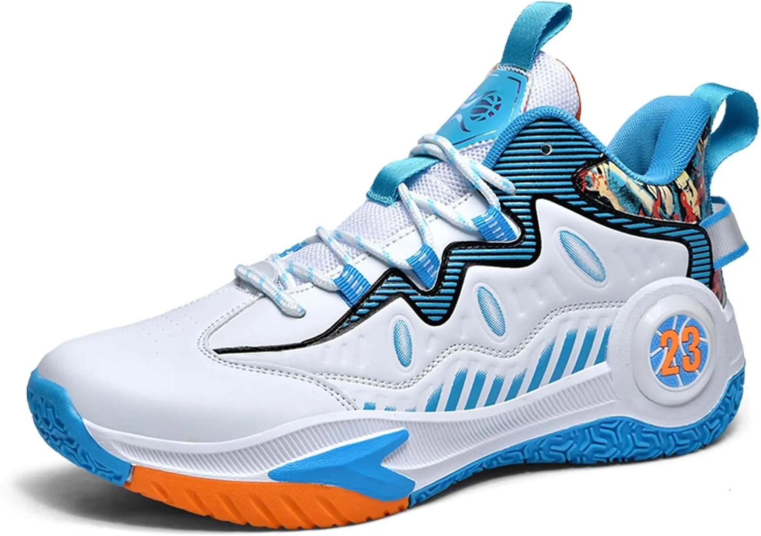 Men's and Women's Basketball Shoes, White Basketball Shoes, Comfortable, Breathable, Outdoor, Hiking, High Top, Men's Non Slip Work Shoes, Sports Shoes, Men's Casual Shoes, Tennis Shoes.