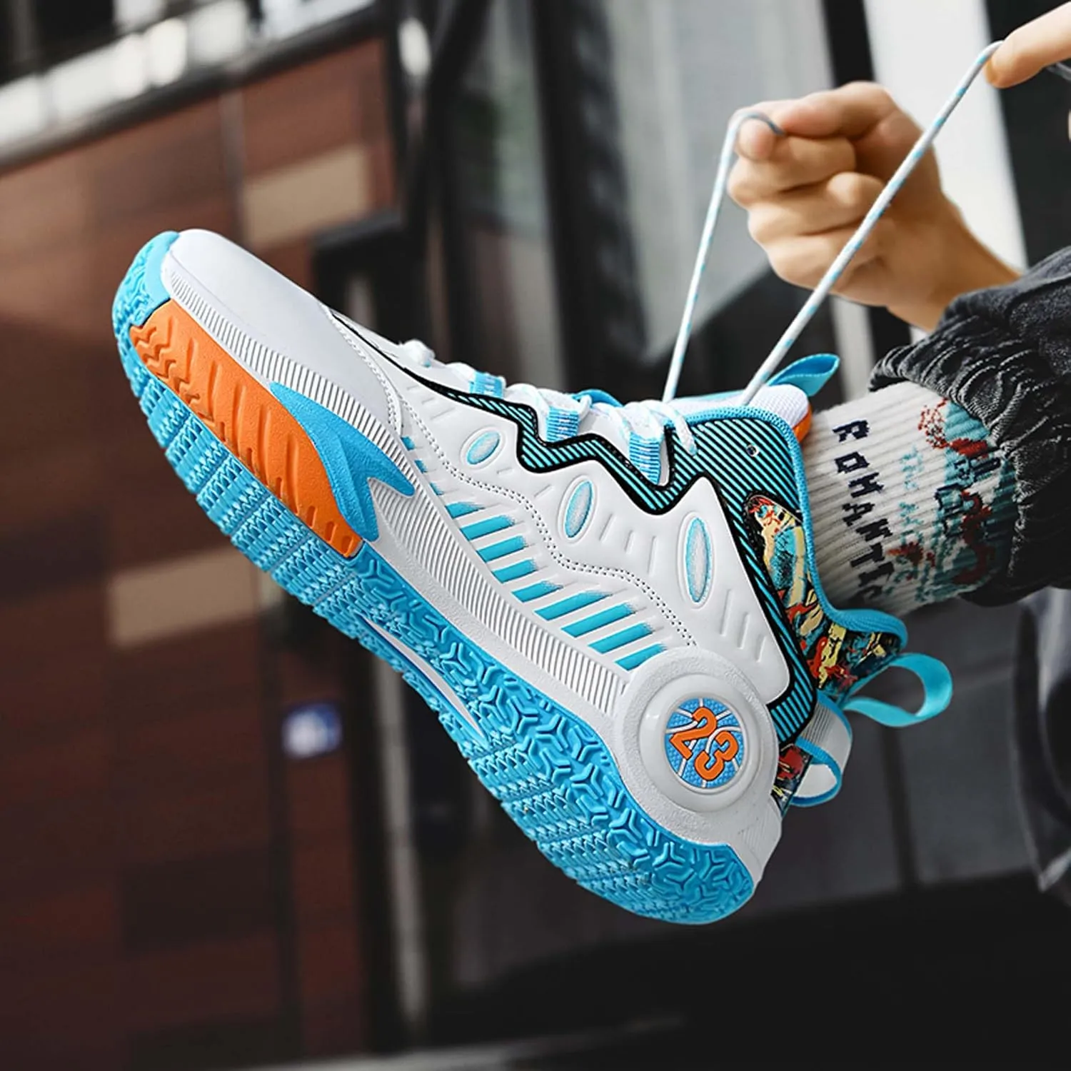 Men's and Women's Basketball Shoes, White Basketball Shoes, Comfortable, Breathable, Outdoor, Hiking, High Top, Men's Non Slip Work Shoes, Sports Shoes, Men's Casual Shoes, Tennis Shoes.