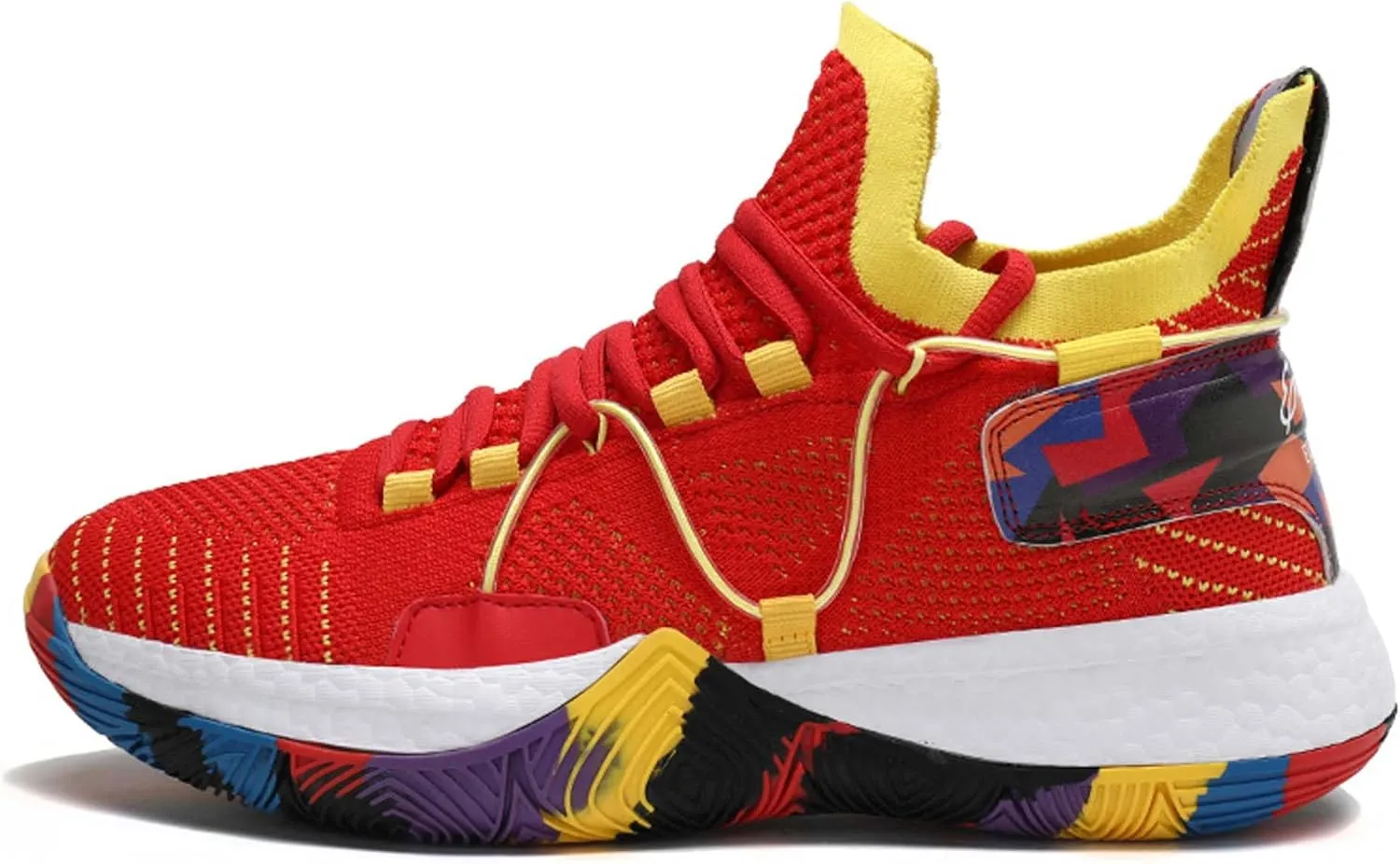 Men's and Women's Lace Up Basketball Shoes Comfortable and Breathable Sports Shoes Anti Slip and Wear-Resistant Outdoor Shoes Men's Anti Slip Work Shoes Black Casual Sports Shoes