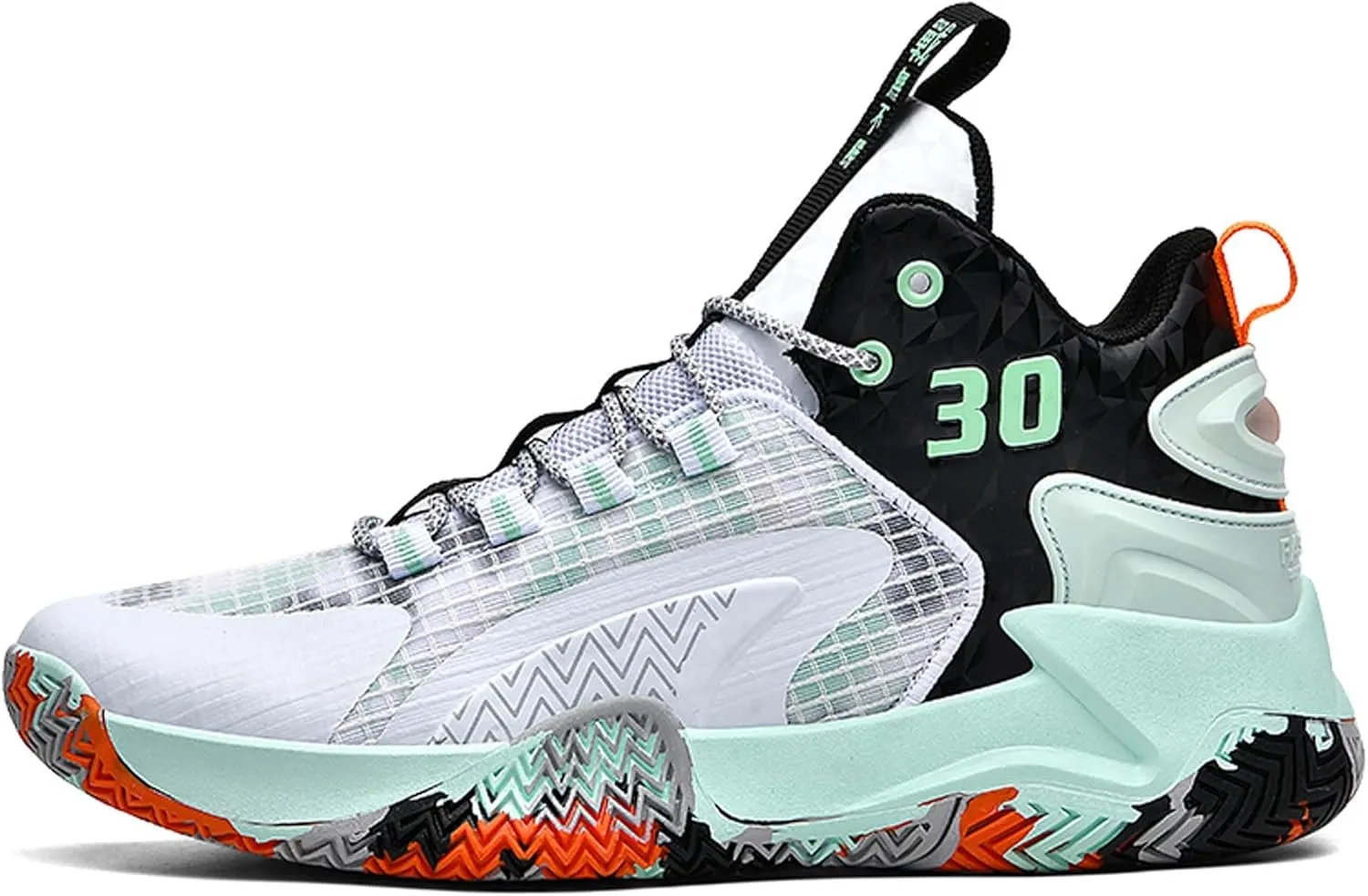 Mens and Womens White Lace Up Basketball Shoes Rubber Soles Tennis Sports Shoes High Elasticity Running Shoes Anti Slip and Wear Resistant Scenic Spots Tourist Shoes Shot Put Table Tennis