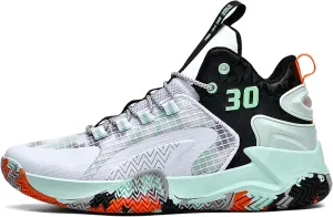 Mens and Womens White Lace Up Basketball Shoes Rubber Soles Tennis Sports Shoes High Elasticity Running Shoes Anti Slip and Wear Resistant Scenic Spots Tourist Shoes Shot Put Table Tennis
