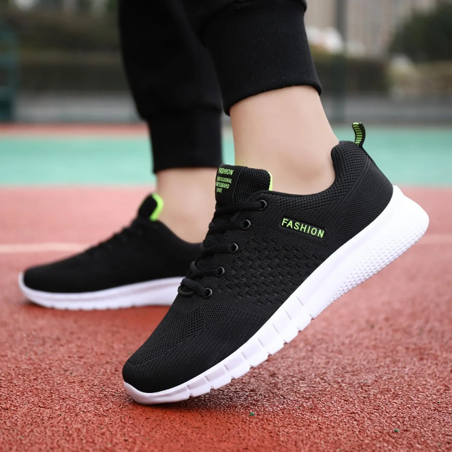 Mens Breathable Lace Up Running Shoes Outdoor Athletic Lace Up Hiking Shoe Memory Foam Versatile Shoes for Men