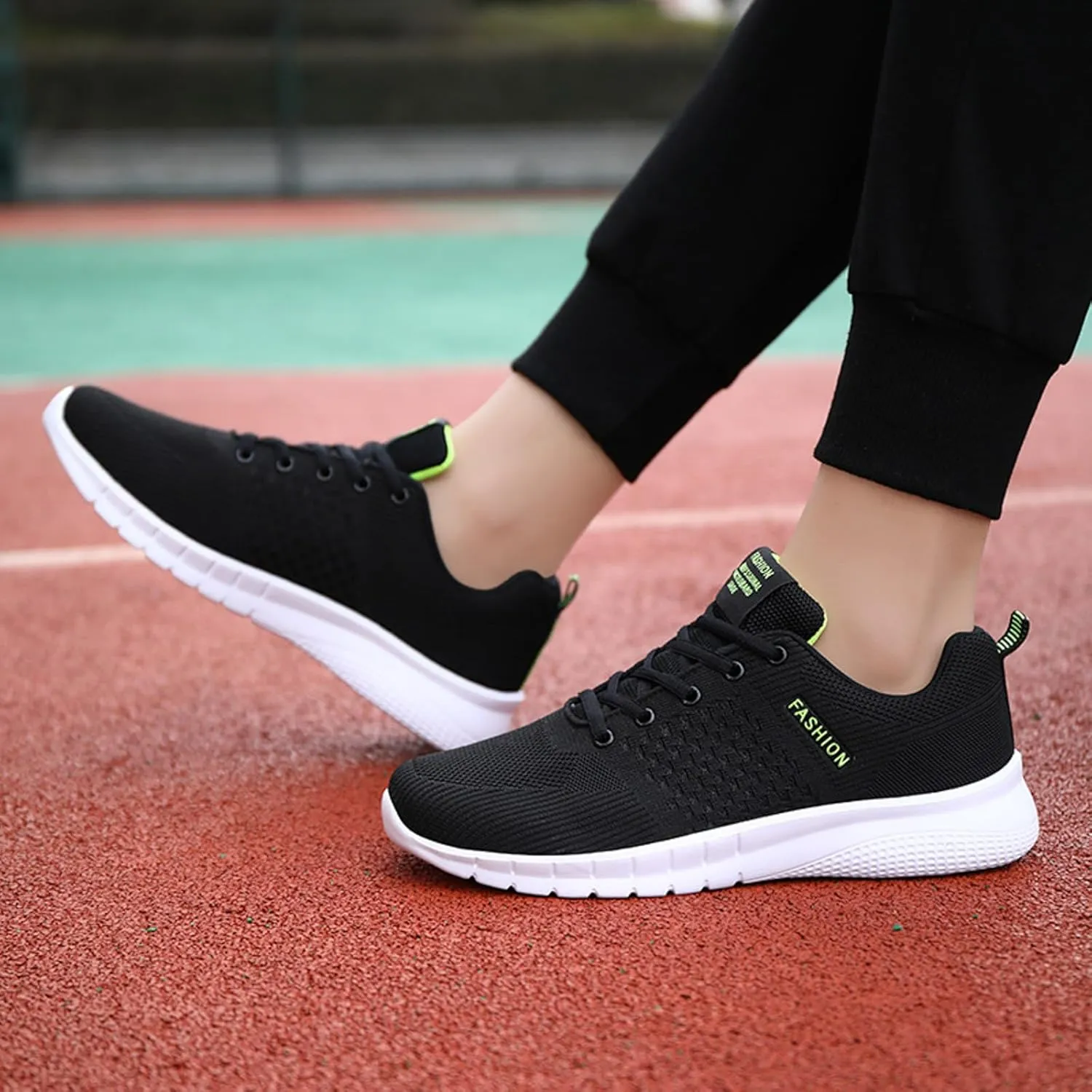 Mens Breathable Lace Up Running Shoes Outdoor Athletic Lace Up Hiking Shoe Memory Foam Versatile Shoes for Men
