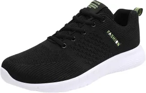 Mens Breathable Lace Up Running Shoes Outdoor Athletic Lace Up Hiking Shoe Memory Foam Versatile Shoes for Men