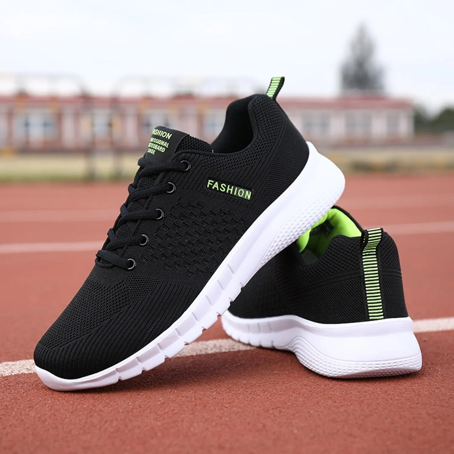 Mens Breathable Lace Up Running Shoes Outdoor Athletic Lace Up Hiking Shoe Memory Foam Versatile Shoes for Men