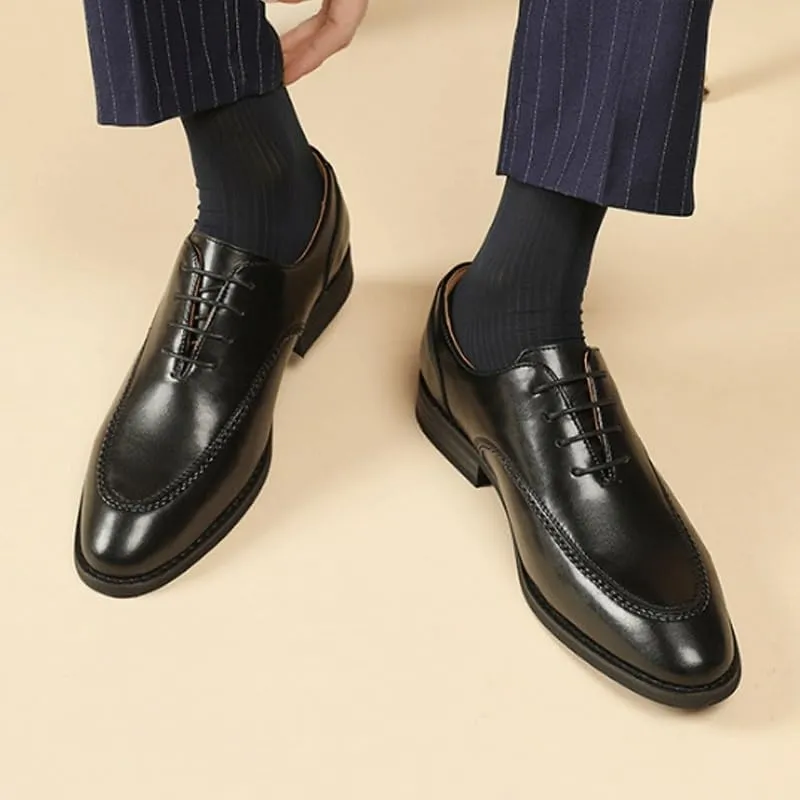 Men's Breathable Leather Wingtip Brogue Oxfords
