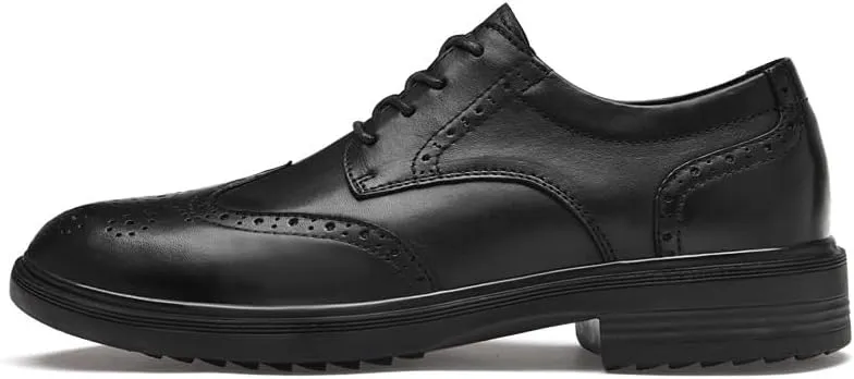 Men's Breathable Leather Wingtip Brogue Oxfords