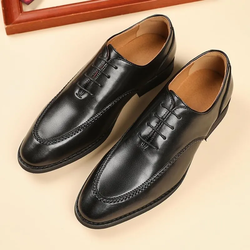 Men's Breathable Leather Wingtip Brogue Oxfords