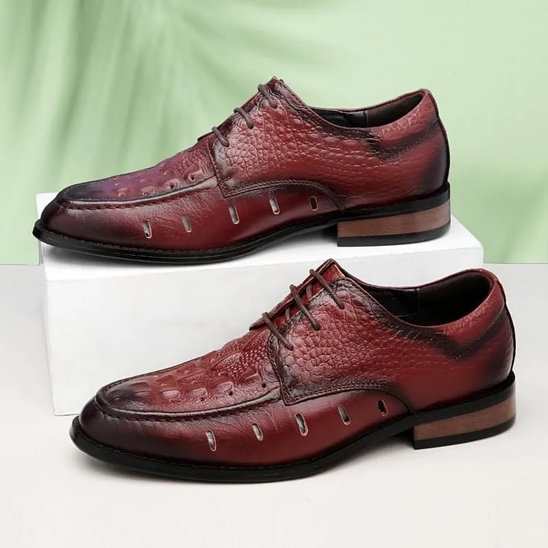 Men's Breathable Orthopedic Oxfords - Leather Dress Shoes for Business & Casual, Ideal for Office & Walking