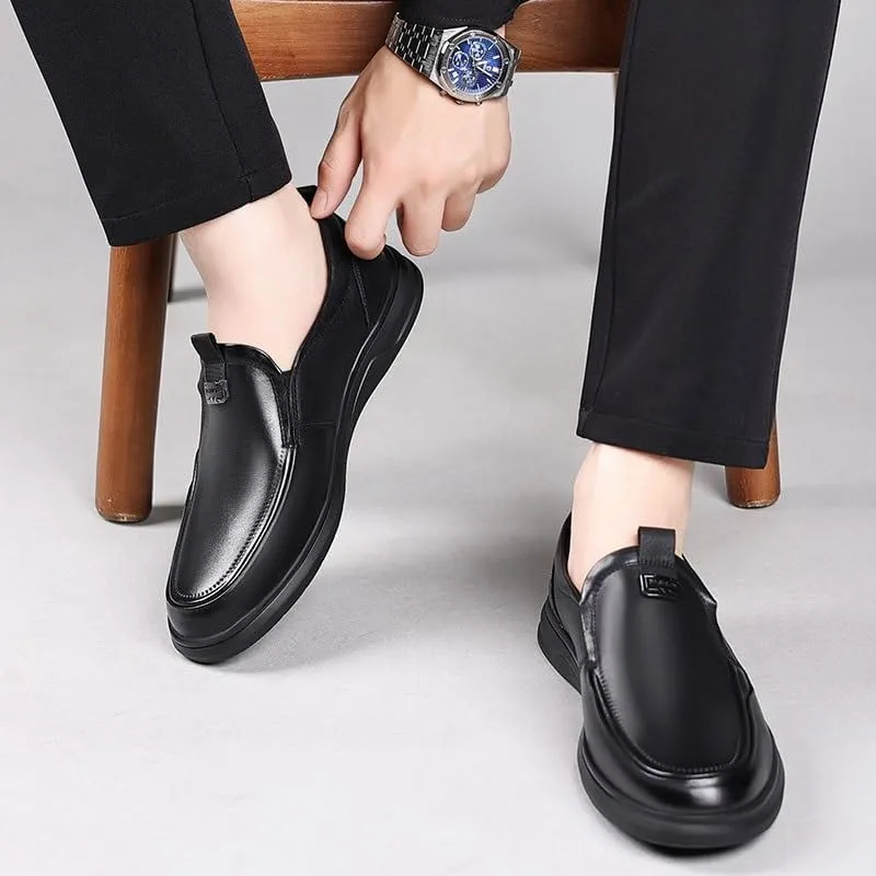 Men's Business Casual Loafers Leather Formal Oxford Slip On Dress Shoes Fashion Oxford Walk Loafers Flats Shoes