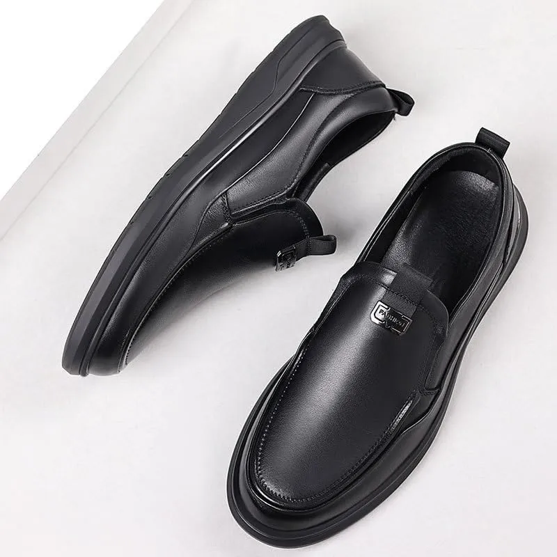 Men's Business Casual Loafers Leather Formal Oxford Slip On Dress Shoes Fashion Oxford Walk Loafers Flats Shoes