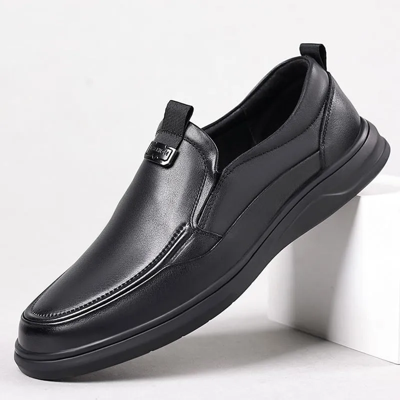 Men's Business Casual Loafers Leather Formal Oxford Slip On Dress Shoes Fashion Oxford Walk Loafers Flats Shoes