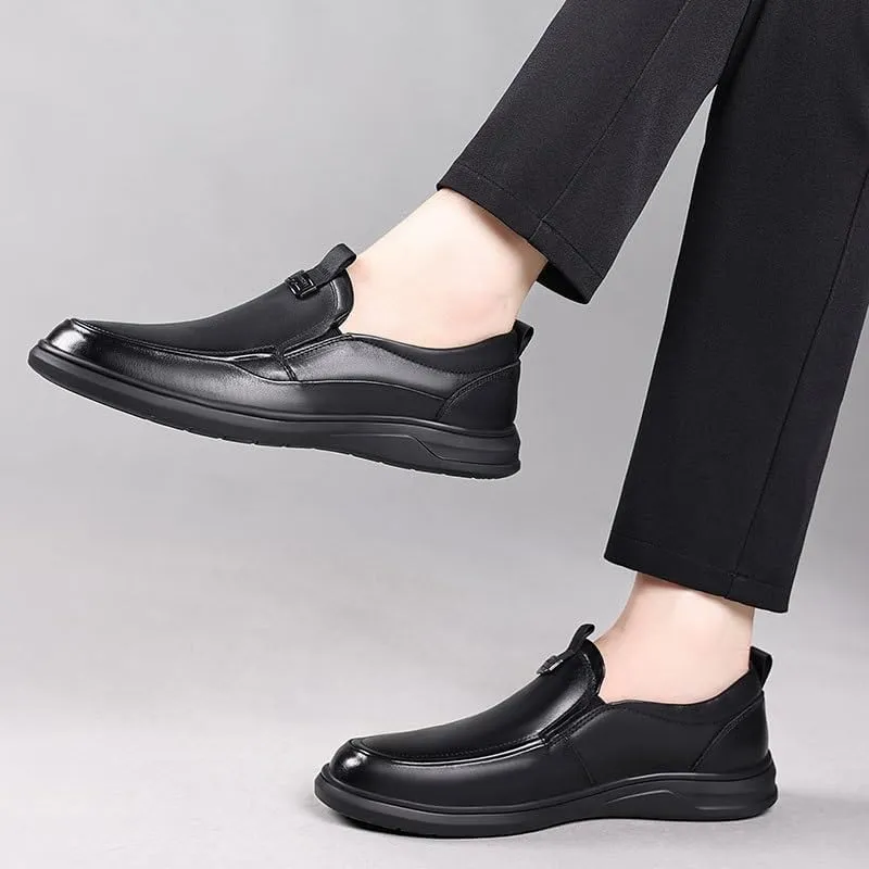 Men's Business Casual Loafers Leather Formal Oxford Slip On Dress Shoes Fashion Oxford Walk Loafers Flats Shoes