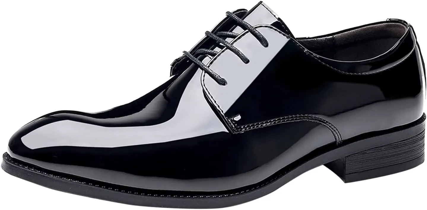 Men's Casual Dress Oxford Shoes for Men Comfortable Modern Lace-Up Casual Walking Sneakers