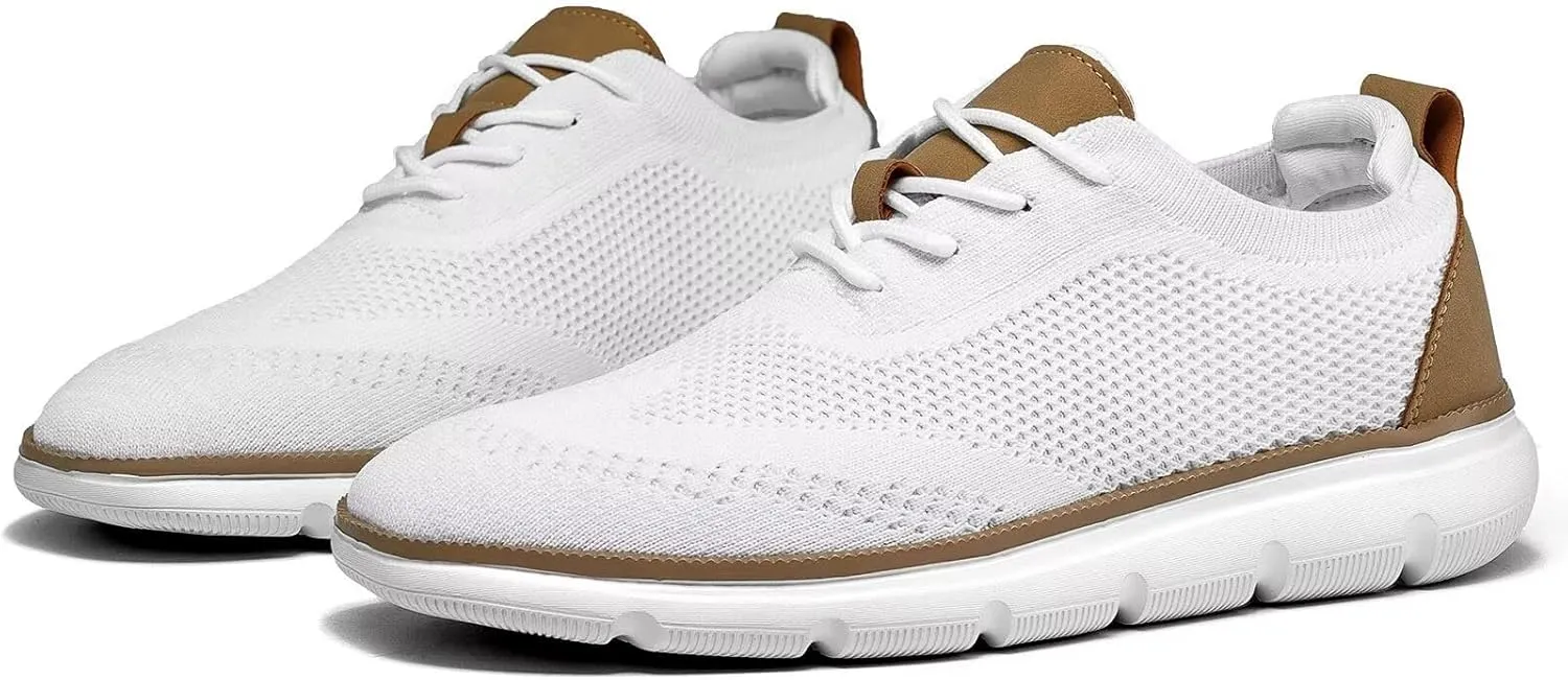 Mens Casual Dress Shoes Fashion Mesh Oxfords Business Walking Work Sneakers Comfortable Lightweight