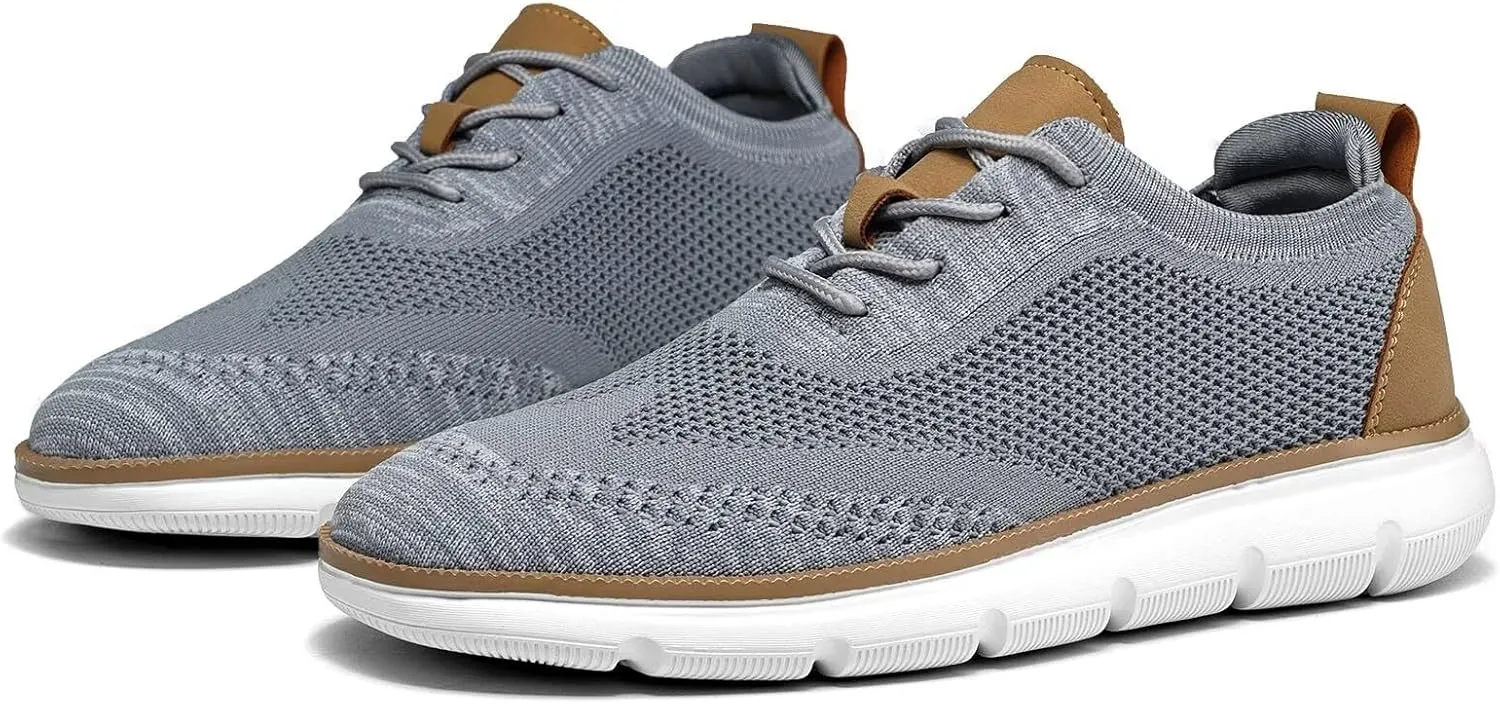 Mens Casual Dress Shoes Fashion Mesh Oxfords Business Walking Work Sneakers Comfortable Lightweight