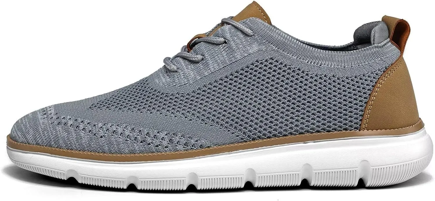 Mens Casual Dress Shoes Fashion Mesh Oxfords Business Walking Work Sneakers Comfortable Lightweight