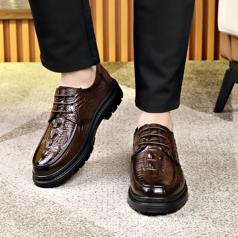 Men's Casual Leather Shoes Dress Oxford Shoes for Men Classic Lace-up Formal Tuxedo Shoes New Loafers Spring Autumn Fashion Non-Slip Breathable Man Shoes
