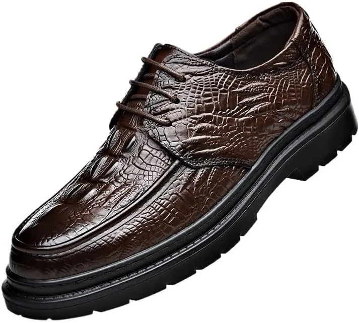 Men's Casual Leather Shoes Dress Oxford Shoes for Men Classic Lace-up Formal Tuxedo Shoes New Loafers Spring Autumn Fashion Non-Slip Breathable Man Shoes
