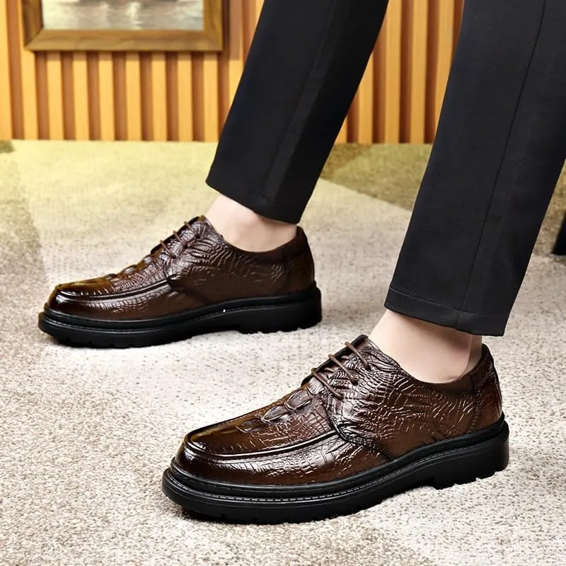 Men's Casual Leather Shoes Dress Oxford Shoes for Men Classic Lace-up Formal Tuxedo Shoes New Loafers Spring Autumn Fashion Non-Slip Breathable Man Shoes