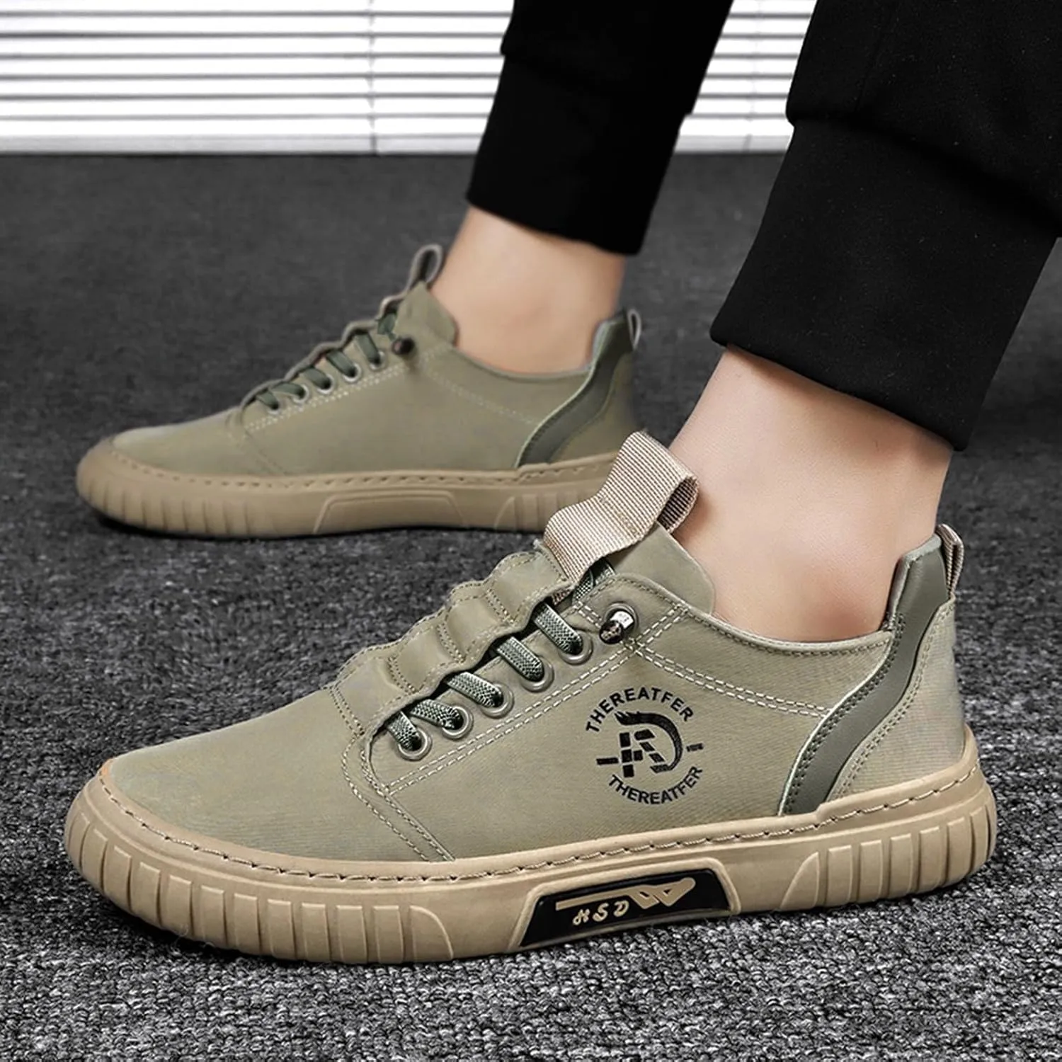Men's Casual Shoes Lightweight Mesh Sport Sneakers Elastic Walking Shoes Flat Bottom Fashion Casual Footwear Non Slip Comfortable Sneaker
