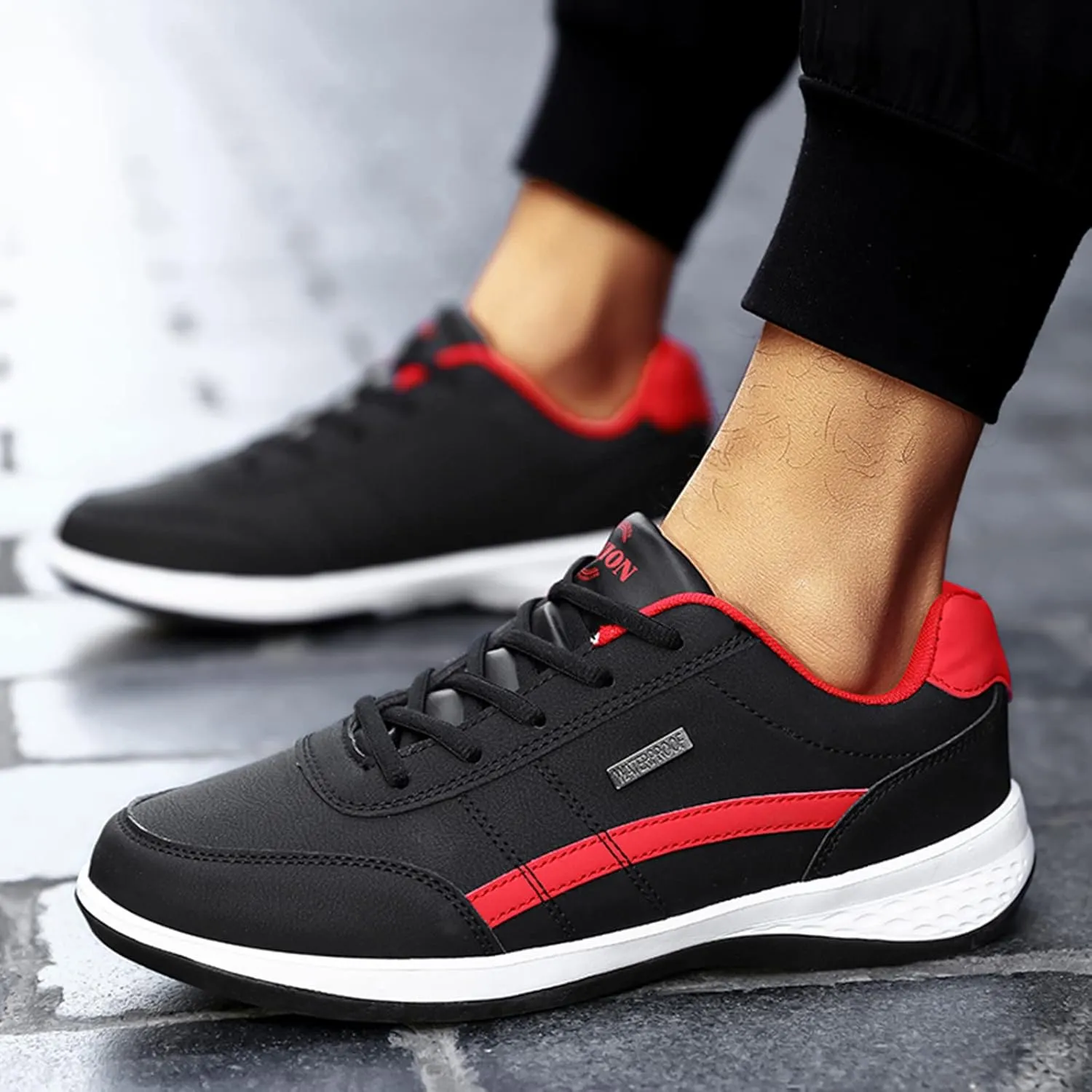 Men's Comfortable Stretch Workout Shoes Lightweight Sport Gym Jogging Walking Sneaker Non Slip Barefoot Sneaker