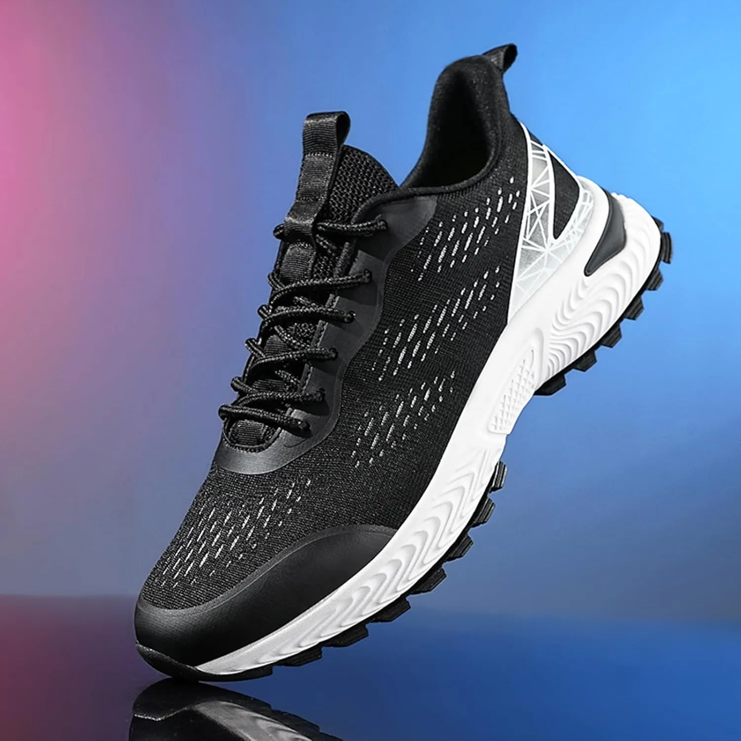 Men's Comfortable Stretch Workout Shoes Non Slip Outdoor Running Sneaker Lightweight Non Slip Sneakers for Men