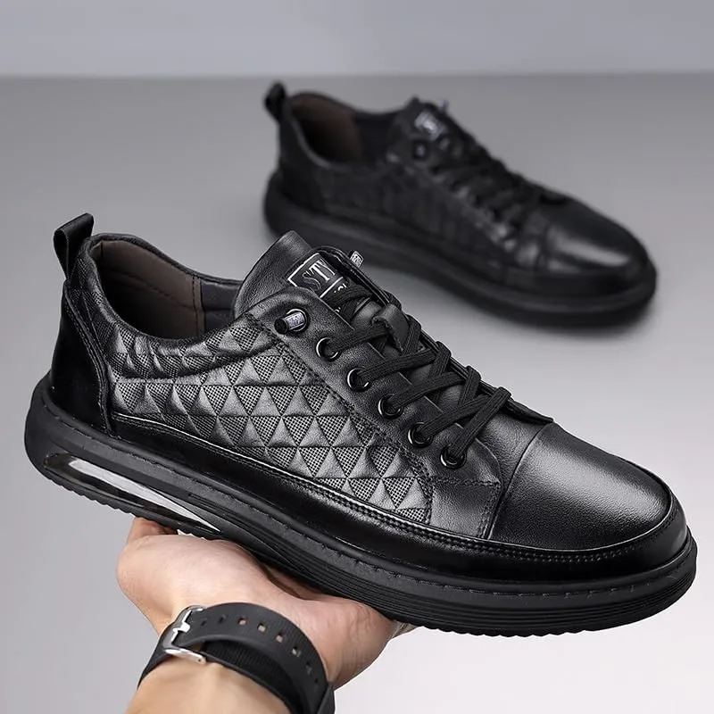 Men's Dress Shoes Formal Business Classic Round Toe Shiny Checkered Comfortable Dress Loafers Comfort Oxford Shoes