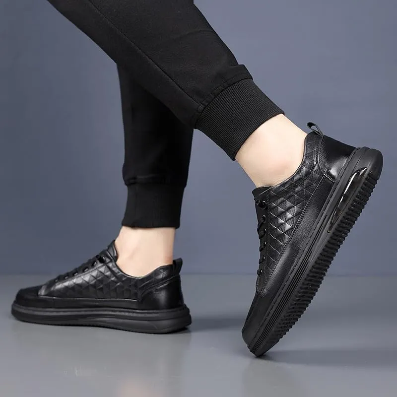 Men's Dress Shoes Formal Business Classic Round Toe Shiny Checkered Comfortable Dress Loafers Comfort Oxford Shoes